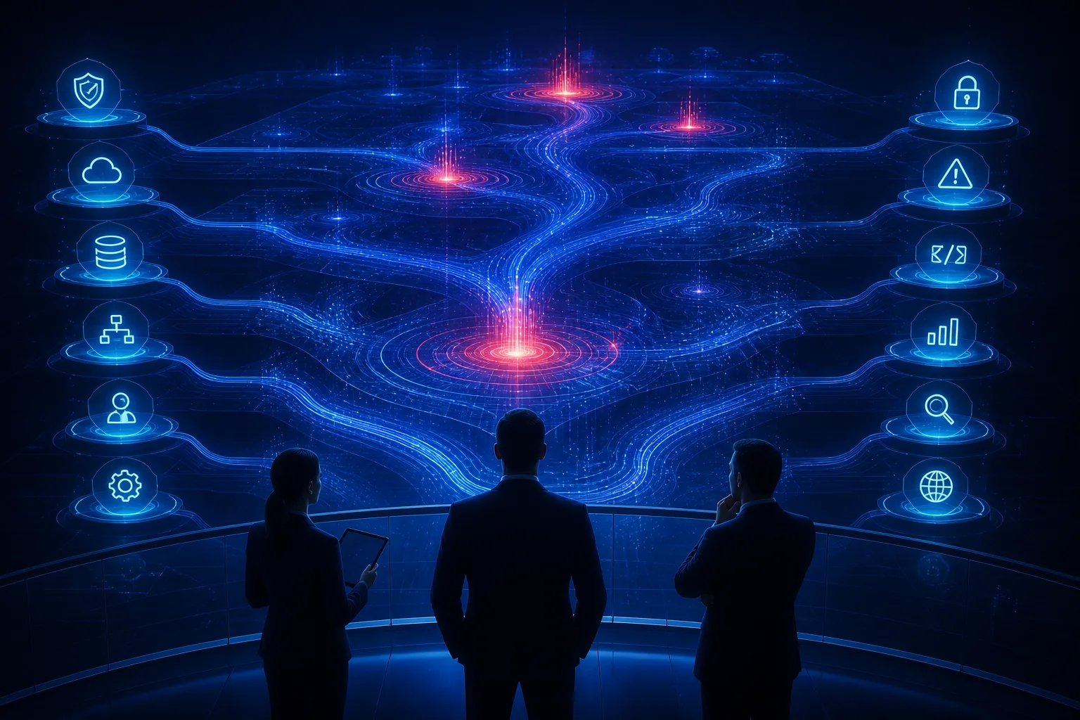 A business infrastructure environment being evaluated for readiness and recoverability.